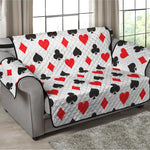 Playing Card Suits Pattern Print Loveseat Protector