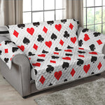 Playing Card Suits Pattern Print Loveseat Protector