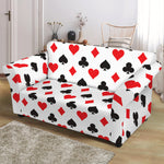 Playing Card Suits Pattern Print Loveseat Slipcover