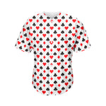 Playing Card Suits Pattern Print Men's Baseball Jersey