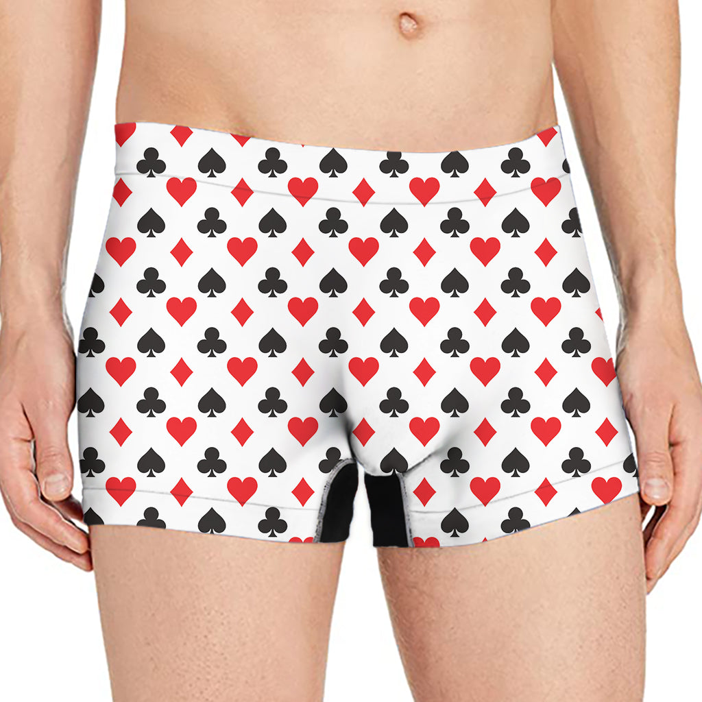 Playing Card Suits Pattern Print Men's Boxer Briefs