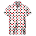 Playing Card Suits Pattern Print Men's Short Sleeve Shirt