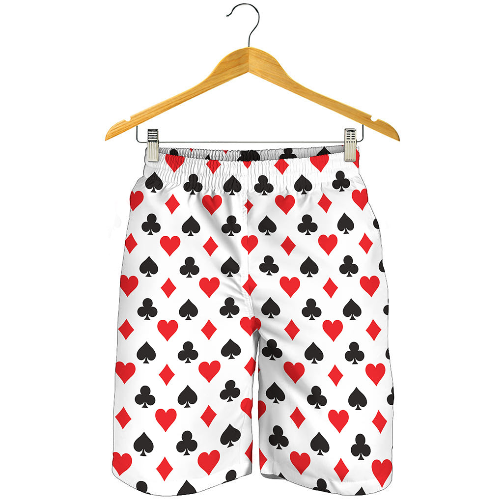 Playing Card Suits Pattern Print Men's Shorts