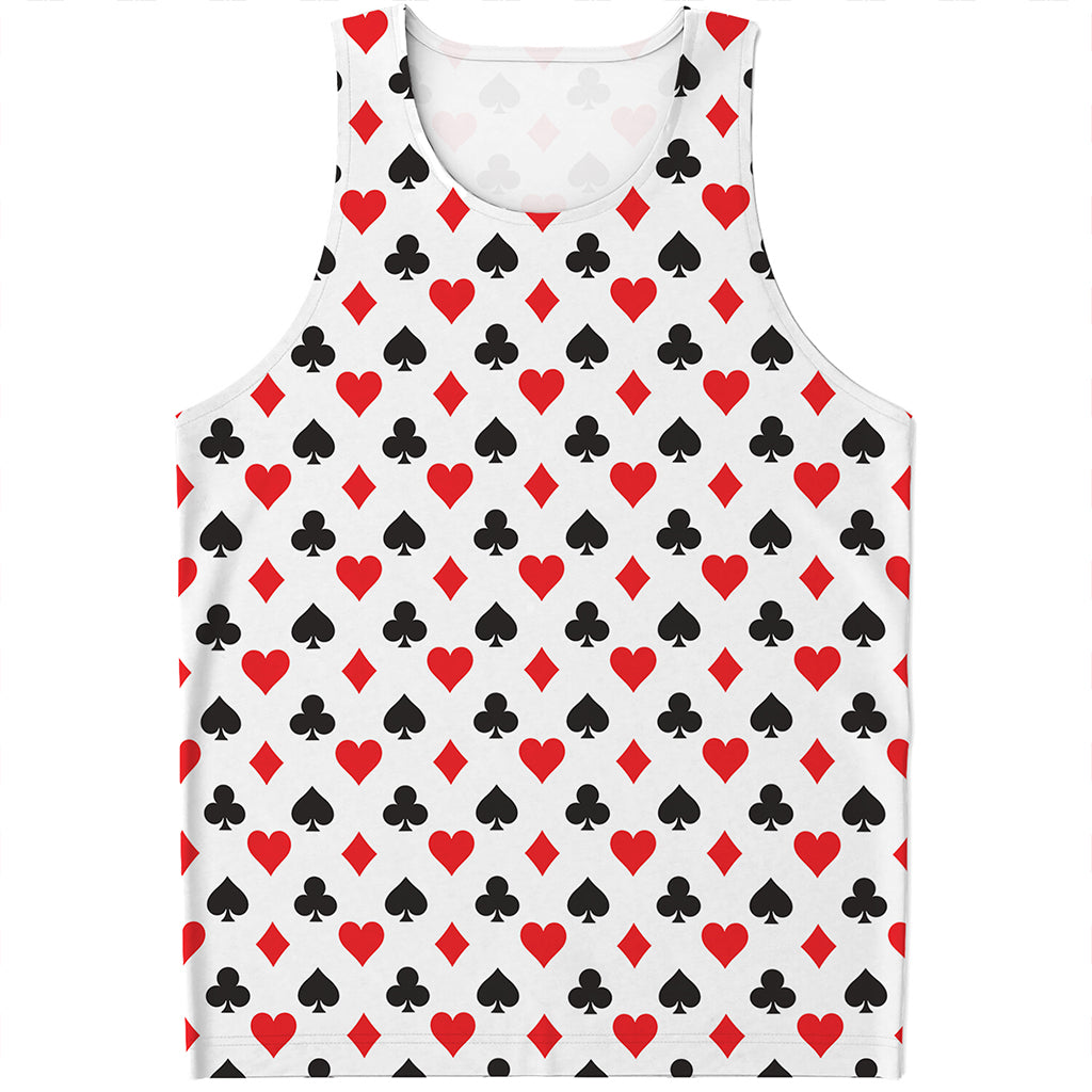 Playing Card Suits Pattern Print Men's Tank Top