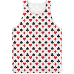 Playing Card Suits Pattern Print Men's Tank Top