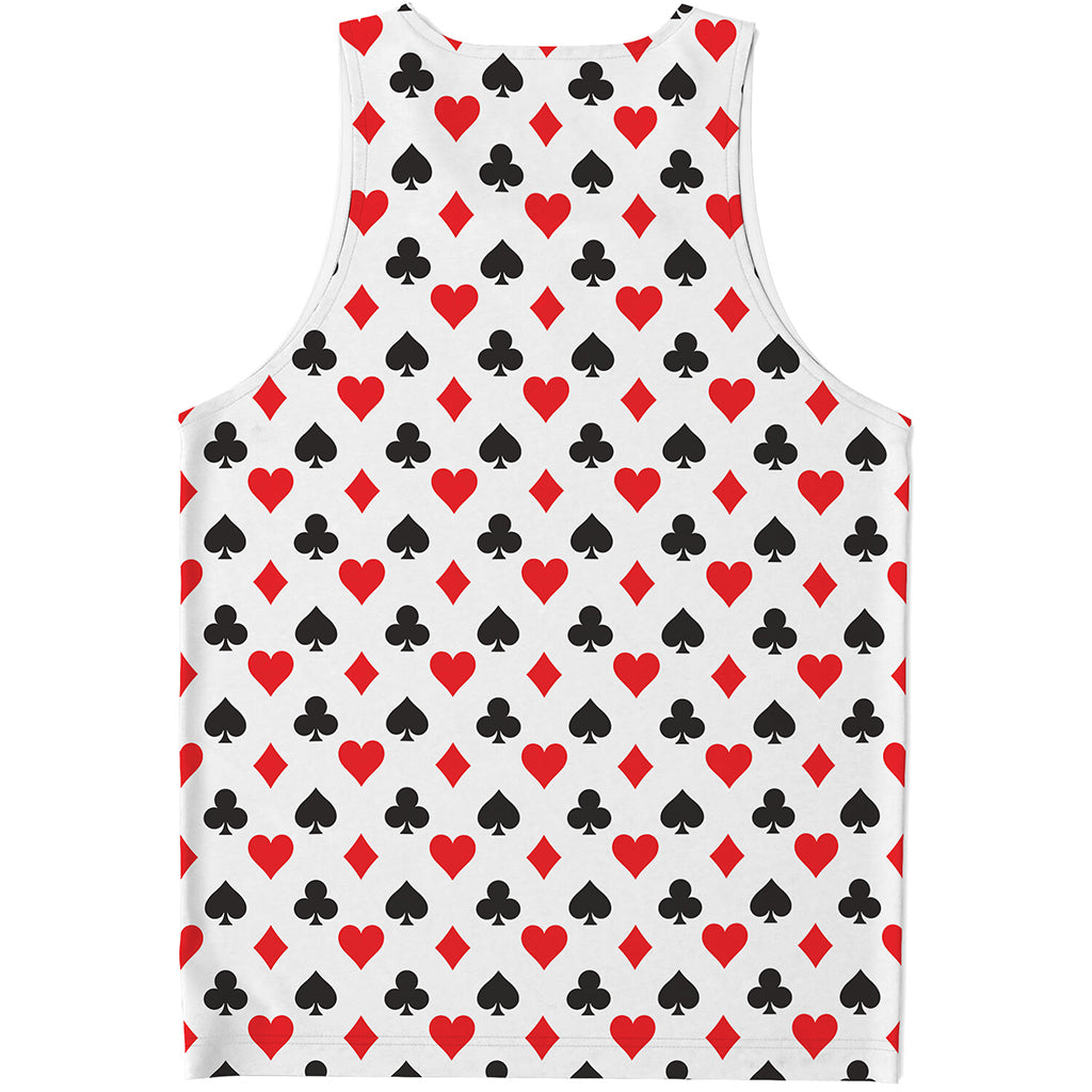 Playing Card Suits Pattern Print Men's Tank Top