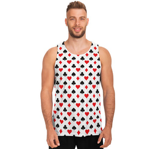 Playing Card Suits Pattern Print Men's Tank Top