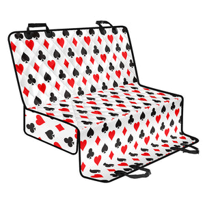 Playing Card Suits Pattern Print Pet Car Back Seat Cover