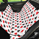 Playing Card Suits Pattern Print Pet Car Back Seat Cover