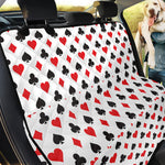 Playing Card Suits Pattern Print Pet Car Back Seat Cover