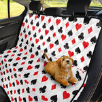 Playing Card Suits Pattern Print Pet Car Back Seat Cover