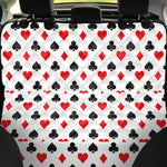 Playing Card Suits Pattern Print Pet Car Back Seat Cover