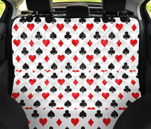 Playing Card Suits Pattern Print Pet Car Back Seat Cover