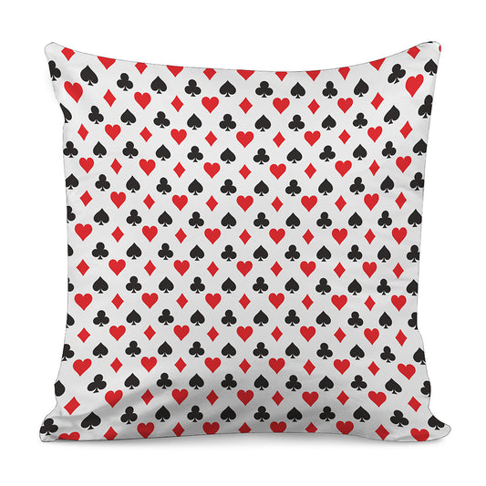 Playing Card Suits Pattern Print Pillow Cover