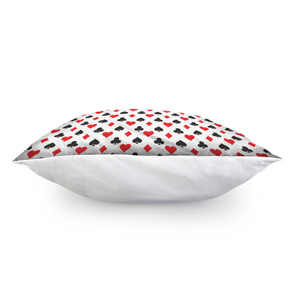 Playing Card Suits Pattern Print Pillow Cover
