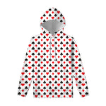 Playing Card Suits Pattern Print Pullover Hoodie