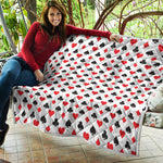 Playing Card Suits Pattern Print Quilt