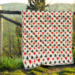 Playing Card Suits Pattern Print Quilt