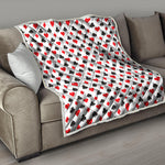 Playing Card Suits Pattern Print Quilt