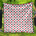 Playing Card Suits Pattern Print Quilt
