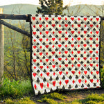 Playing Card Suits Pattern Print Quilt