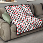 Playing Card Suits Pattern Print Quilt