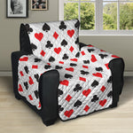 Playing Card Suits Pattern Print Recliner Protector