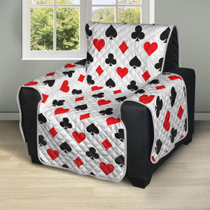 Playing Card Suits Pattern Print Recliner Protector