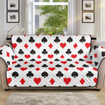 Playing Card Suits Pattern Print Sofa Protector