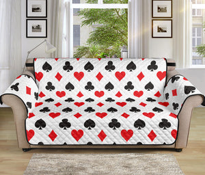 Playing Card Suits Pattern Print Sofa Protector