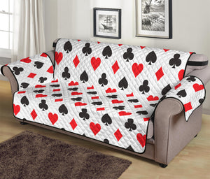 Playing Card Suits Pattern Print Sofa Protector