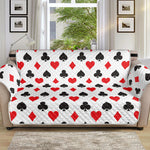 Playing Card Suits Pattern Print Sofa Protector