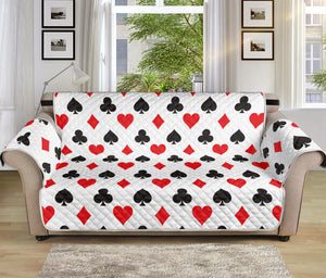 Playing Card Suits Pattern Print Sofa Protector