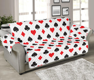 Playing Card Suits Pattern Print Sofa Protector