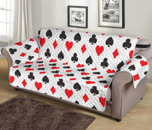 Playing Card Suits Pattern Print Sofa Protector