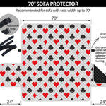 Playing Card Suits Pattern Print Sofa Protector