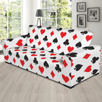 Playing Card Suits Pattern Print Sofa Slipcover