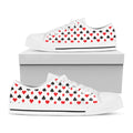 Playing Card Suits Pattern Print White Low Top Sneakers