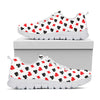 Playing Card Suits Pattern Print White Sneakers