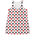 Playing Card Suits Pattern Print Women's Racerback Tank Top