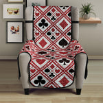 Playing Card Suits Plaid Pattern Print Armchair Protector