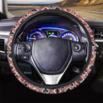 Playing Card Suits Plaid Pattern Print Car Steering Wheel Cover