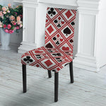 Playing Card Suits Plaid Pattern Print Dining Chair Slipcover