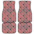 Playing Card Suits Plaid Pattern Print Front and Back Car Floor Mats