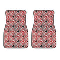 Playing Card Suits Plaid Pattern Print Front Car Floor Mats