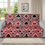 Playing Card Suits Plaid Pattern Print Futon Protector