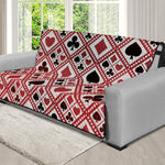 Playing Card Suits Plaid Pattern Print Futon Protector