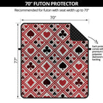 Playing Card Suits Plaid Pattern Print Futon Protector