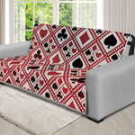 Playing Card Suits Plaid Pattern Print Futon Protector