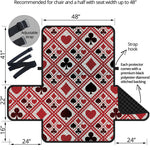 Playing Card Suits Plaid Pattern Print Half Sofa Protector